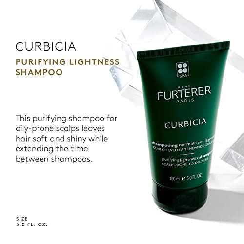 Rene Furterer CURBICIA Purifying Lightness Shampoo - For Oily-Prone Scalp - Sebum Control - 5 fl. oz.