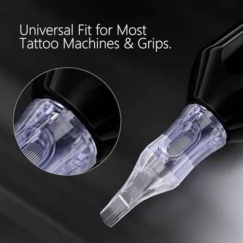 BRONC Assorted Tattoo Cartridge Needles 50pcs Mixed Tattoo Needle Cartridges Round Liner 0.35mm #12 Standard RL (3RL 5RL 7RL 9RL 11RL) for Rotary Tattoo Machine