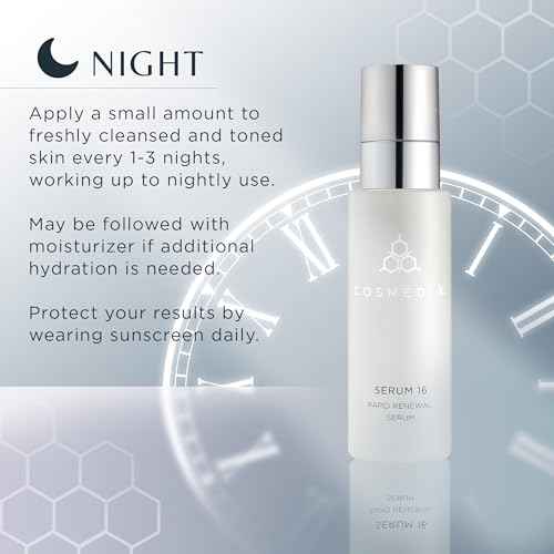 COSMEDIX - Serum 16 Rapid Renewal Serum - For All Skin Types - Boosting Skin's Natural Radiance - Smooths Lines and Wrinkles - Includes Vitamin E and Hydration Boost - Moisture-Rich