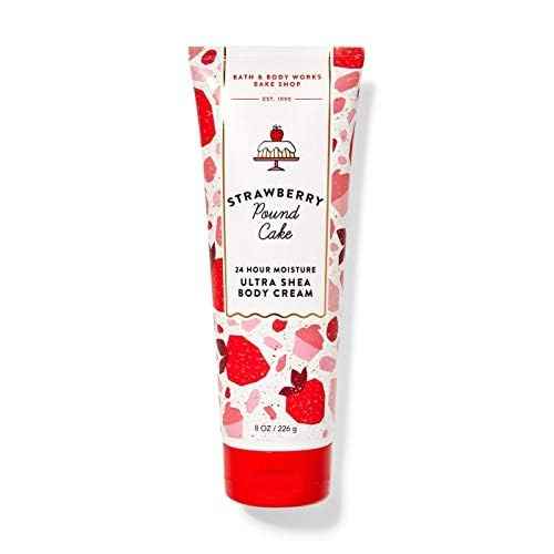 Bath & Body Works Skin Care Bundle Strawberry Pound Cake Wash Mist Cream Shower Gel and Lotion Full Size