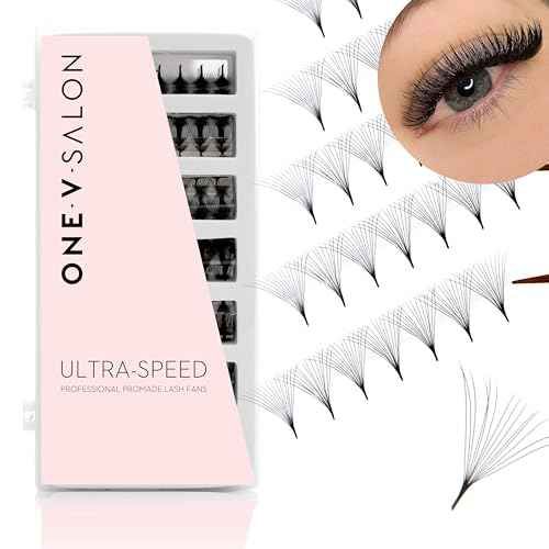 One V Salon Pro 14D Ultra-Speed Promade Fans,1000 Premade Extreme Mega Volume Lash Fans | D Curl | 0.05 | 9?15 mm Mixed Lengths | Thin Base, Fast Application Eyelash Extensions(Ultra 14D-0.05-D Curl)