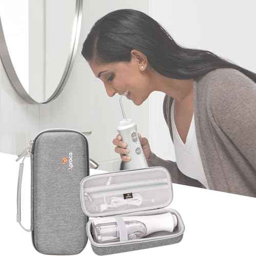 Aproca Grey Hard Travel Storage Case, compatible with Waterpik WF-02 Cordless Water Flosser and Accessories