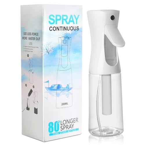 Empty Spray Bottle for Hair 6.76 Oz/200ml, Continuous Spray Bottle Fine Mist Sprayer, Suitable for hairstyles, cleaning, plants, pets, and hairdressers