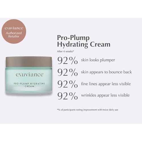 EXUVIANCE Pro-Plump Hydrating Cream, Firming and Hydrating Anti Aging Moisturizer, for Fine Lines and Wrinkles, with Hyaluronic Acid and Peptide Complex, 1.6 oz