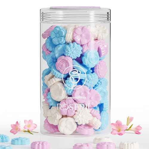 Flower Shaped 1LB Hard Wax Beads - 7 Unique Designs, Gentle Floral Scent, Color-Changing Wax Beads | All-Body Hair Removal (Face, Bikini, Arms, Legs) | At-Home Wax Refill for Women & Men