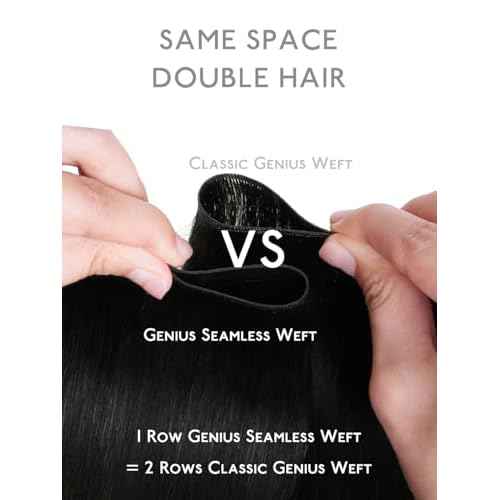WENNALIFE Genius Weft Tape in Hair Extensions Human Hair 20 Inch 60g Jet Black Tape Ins Luxury Remy Hair Extensions De Cabello Humano Straight Invisible Fuller Volume Reusable 31" Wide Weft