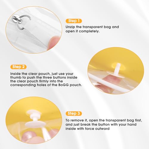 4 Packs Clear Bogg Beach Tote Bag Accessories suitable for Bogg Bag Insert Bag Travel Cellphone Makeup Clean Toiletry Brush Organizer Cosmetic Divider Storage Inner Pouch -Black