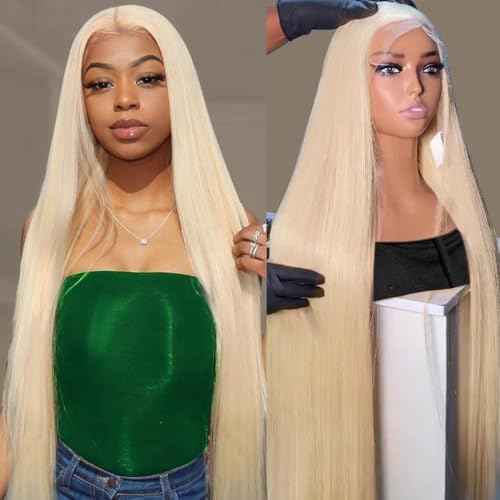 VIPbeauty 613 Lace Front Wig Human Hair Blonde 13X4 HD Transparent Lace Front Wigs Human Hair 180% Density Blonde Wigs Human Hair 613 HD Straight Lace Front Wigs Human Hair Pre Plucked