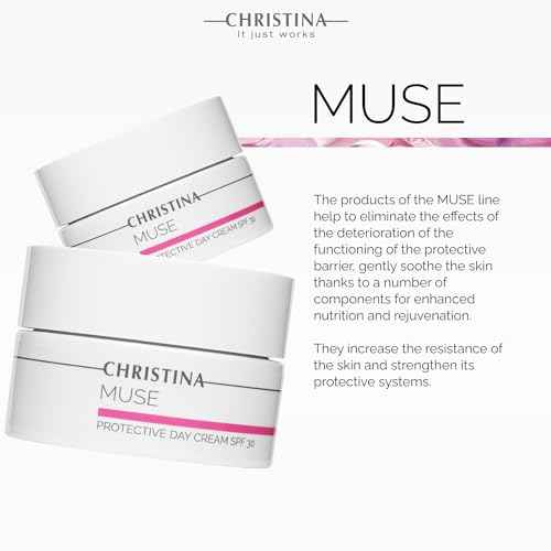 -CHRISTINA- Muse Protective Day Cream with SPF 30 and Hyaluronic Acid | Hydrating Cream for Face | Shields Face Skin | Face Moisturizer for Normal & Dry Skin 50ml