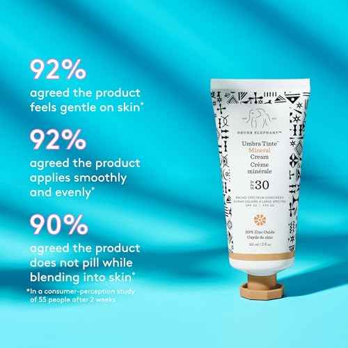 Drunk Elephant Umbra Sheer Mineral Cream (SPF 30) Mineral Sunscreen - Clean Clinical Skincare - Cruelty-Free - Dermatologist-Tested - Free of Essential Oils, Silicones, and Fragrance