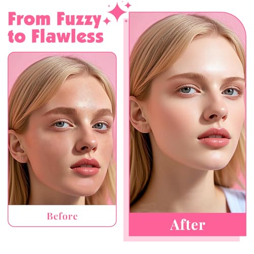 32 Count Face Razors for Women ? Dermaplane Razors & Eyebrow Razor Set, 24 Long + 8 Short Precision Blades, Facial Razor for Peach Fuzz, Hair Removal & Gentle Exfoliation (Clear)