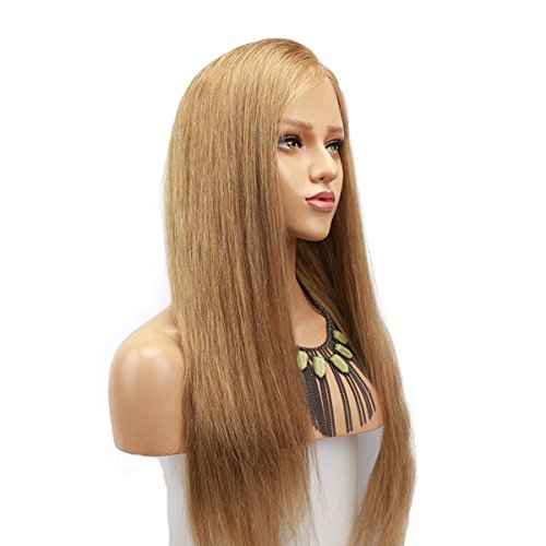 Dreambeauty #18 Blonde Color Lace Front Human Hair Wig for Women Brazilian Remy Glueless Full Lace Human Hair Wig with Baby Hair Pre-Plucked Natural Hairline (20 Inch, 13x6 Lace Front 150% Density)