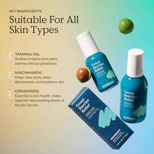 KraveBeauty Great Barrier Relief Serum Duo ? Korean-Inspired Barrier Repair Serum, Tamanu Oil, Soothes Redness & Hydrates, Vegan & Cruelty-Free, 1.52 fl oz x2