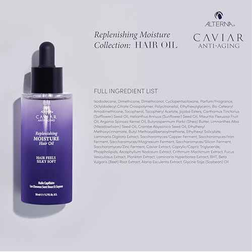 Alterna Haircare CAVIAR Anti-Aging Replenishing Moisture Hair Oil 1.7 oz | Lightweight, Revives and Nourishes Hair | Increased Shine and Softness | Heat Protectant and Frizz Control