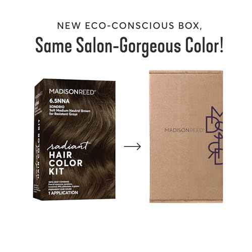 Madison Reed Radiant Hair Color Kit | 6.5NNA Medium Neutral Brown (Sondrio) 100% Maximum Gray Hair Coverage | Salon-Quality Permanent Hair Dye for Resistant Grays | PPD-Free & Ammonia-Free |2 Pack