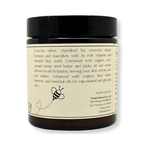 Tallow & Hemp Body Butter ? Whipped Grass?Fed Tallow + Hemp Seed Butter ? Calming Chamomile/Sandalwood/Lavender ? Deep Hydration for Dry & Sensitive Skin (4 oz)