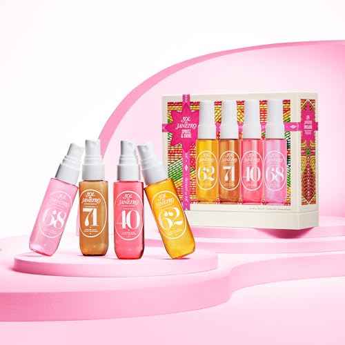SOL DE JANEIRO Spritz & Shine Cheirosa Perfume Mist Set | Amazon Exclusive | Perfume Mist Discovery Set of 4 | Holiday Gift Set | $48 Value