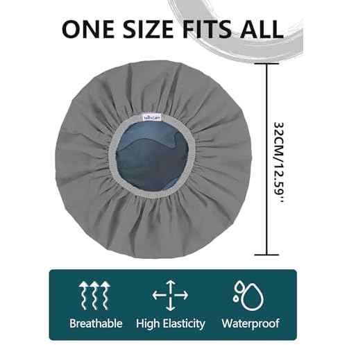 Years calm Men Shower Cap Reusable Waterproof, Dual-Layer Design, Double-Sided Use,Protects Hair in Shower, Spa, Travel & Cooking, Adjustable Elastic for Comfortable Fit (Blue Disguise, One Size)