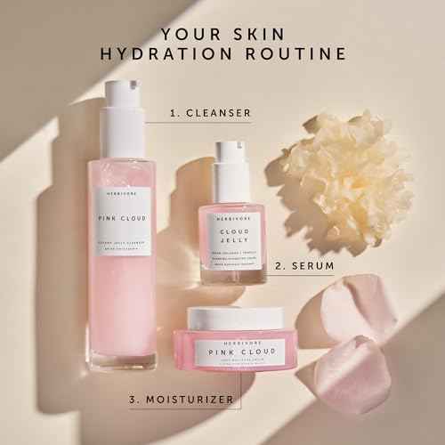 HERBIVORE Cloud Jelly Plumping Hydration Serum | Tremella Mushroom + Strawberry Extract, Lightweight, Deep Hydration for All Skin Types | Vegan, Plant-Based + Cruelty-Free, 30 mL / 1 oz