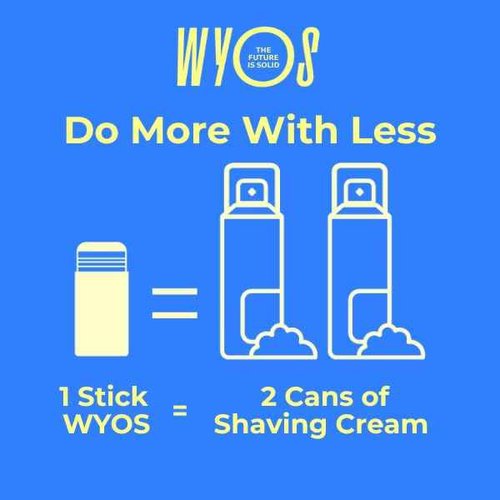 WYOS Shaving Cream Stick, 2 Pack, Shaving Soap Bar, Shave Stick, Travel Shaving Cream, Leak & Mess Free, Hydrating Smooth Lather, Sensitive Skin, Travel Size, Clean Formula, Sulfate & Paraben Free