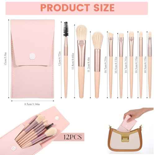 36 Sets Travel Size Makeup Brushes Set Mini Face Make Up Brushes Makeup Gifts for Bridesmaids Wedding Bridal Shower Makeup Party