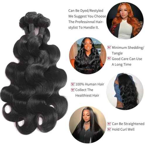 MDL 12A Human Hair 4 Bundles 20 22 24 26 Inch Body Wave Bundles Human Hair Unprocessed Brazilian Virgin Double Weft Natural Black