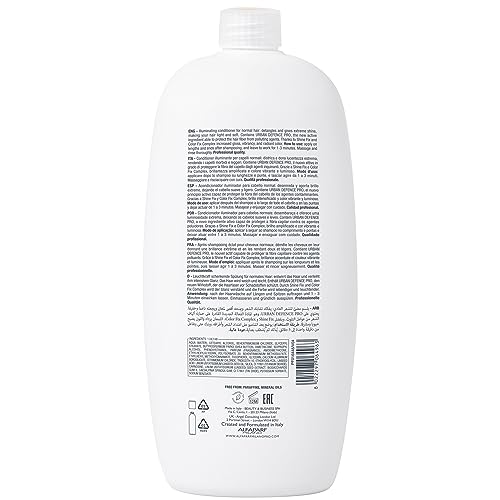 Alfaparf Milano Semi Di Lino Diamond Shine Illuminating Hair Conditioner - Sulfate Free - For Normal Hair - Safe on Color Treated Hair - Paraben and Paraffin Free - Professional Salon Quality, 6.76 Fl Oz