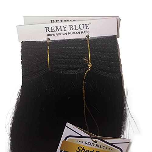 New Remy Yaky-Remy Blue 100% VIRGIN Human Hair Weave- Shed Free&Tangle Free (#1, 16¡± packs of 2)