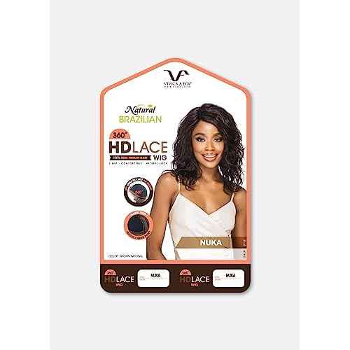 Vivica A. Fox NUKA, Remi Natural Human Hair, 360 Lace Wig, color NATURAL