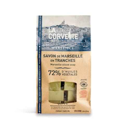La Corvette bag of OLIVE Marseille soap, bulk 1kg : 10x100g - COSMOS NATURAL