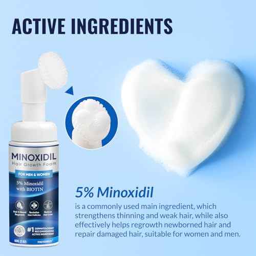 5% Minoxidil Foam, Minoxidil for Men Foam, Minoxidil for Women Hair Growth, Minoxidil for Men and Women. (4 Ounce)