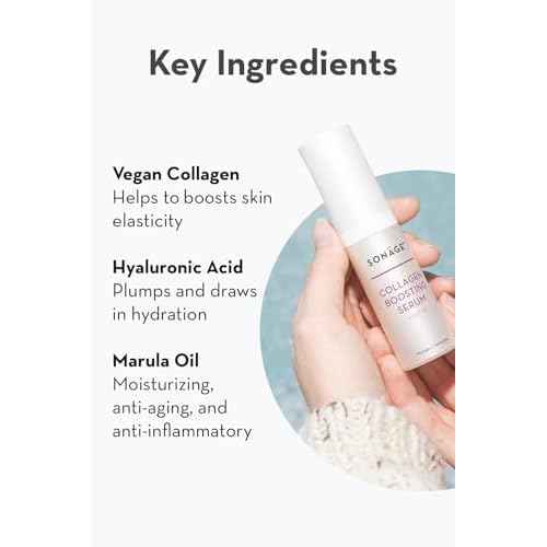 Sonage Collagen Boosting Serum: Vegan Anti-Aging Face Serum | Plumps, Smooths, Minimizes Pores, Wrinkles