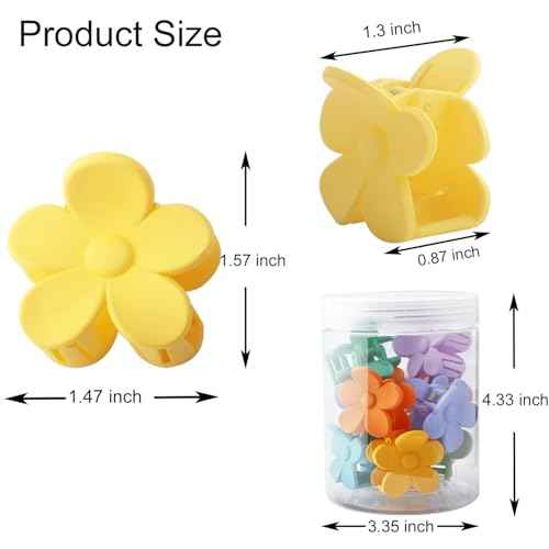 Small Cute Flower Hair Clips for Hair Accessories Hair Claw Clips for Women and Girls Cream Color, 10 PCS