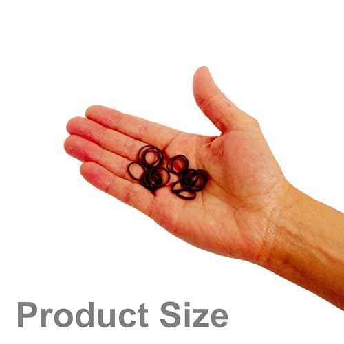 Amelia Beauty | 1000, 1/2", Brown Rubber Hair Ties | US Made Rubber Bands | Ideal for Ponytails, Braids & Beards | Strong All Day Hold