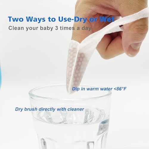 Baby Tongue Cleaner Newborn Finger Toothbrush, 42 Count Disposable Wet and Dry Use Baby Mouth Cleaner, Newborn Oral Care Clean 0-36 Months Toddler Teeth, Gums, Tongue Coating