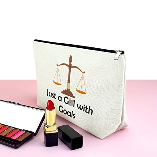 Mxrymvu Paralegal Gifts for Women Makeup Bag Appreciation Gift for Paralegal Law Cosmetic Bag School Student Graduation Gifts Future Lawyer Gift Birthday Gift Idea for Paralegal Travel Makeup Pouch