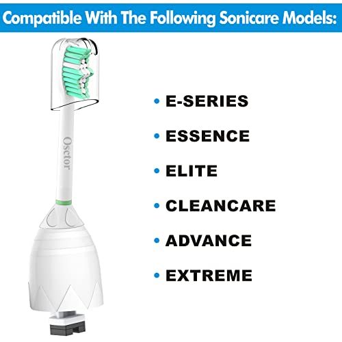 Replacement Toothbrush Heads Compatible with Philips sonicare E-Series, Brush Heads for Essence Xtreme Elite Advance and CleanCare Screw-on Electric Toothbrush 7022/66, 6 Pack