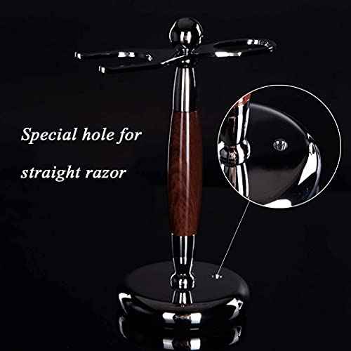 Men Straight Shaving Razor Badger Hair Brush Stand Holder Leather Strop Soap Bowl