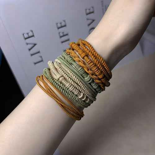 Boho Hair Ties Elastics Hair tie Bracelet No Damage Ponytail Holders for Thin/Thick Hair, Cute Hair Bands & Hair Accessories for Women 24 PCS
