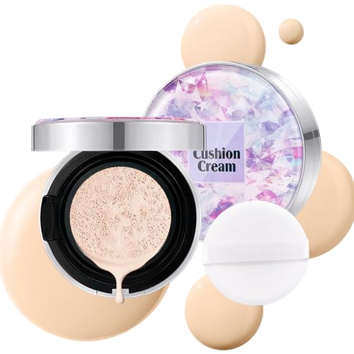 Air Cushion CC Cream Foundation - BB Cream Face Makeup Foundation Create Flawless Coverage, Dewy Face Makeup, Easy Application, All-Day Hold, All Skin Types (Ivory, 3.21 Ounce)