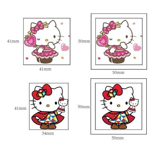 40Sheets Cartoon Hello Kitty Temporary Tattoos Birthday Themed Party Supplies Decoration Favors Cartoon Cute Kitty Sticker for Kids Boys Home Activity Class Prizes Carnival Christmas Rewards (Hell40)