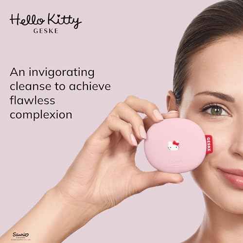 GESKE x Hello Kitty SmartAppGuided Facial Cleansing Brush | 3 in 1 | Gentle Cleansing