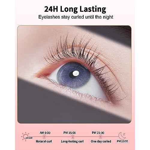 Heated Eyelash Curlers - Eye Lash Curler Heat - Mini Electric Eyelash Curler with LED Display 3 Temp Settings USB Rechargeable Natural Curling 24H Long Lasting for Women Makeup Tools Gifts