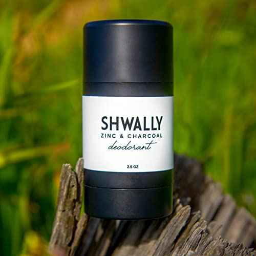 Shwally Zinc & Charcoal Deodorant ? A True Natural, Tallow-Based & Effective Deodorant for Men & Women ?? Aluminum Free with Coconut & Arrowroot ? Lasts 4X Longer (Eucalyptus + Peppermint, 2.5 oz)