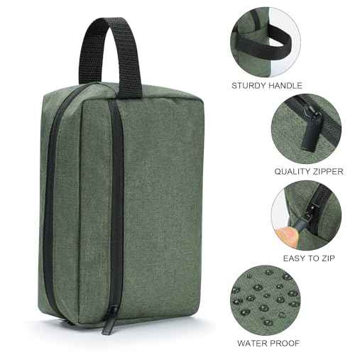 Etercycle Toiletry Bag for Men, Portable Travel Toiletry Organizer Bag,Shaving Bag for Toiletries Accessories (Army Green)