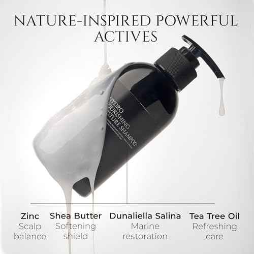HADAT Hydro Nourishing Moisture Shampoo ? Salon-Grade Sulfate-Free, For Dry, Frizzy, or Color-Treated Hair ? Deep Hydration, Shine & Smooth Finish ? Professional Haircare, 27.05 Fl oz (Pack of 1)