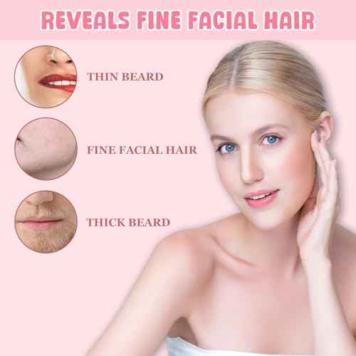 2Pack Hair Identifier Spray for Face Shaving, Moisturizing and Skin Care Dermaplaner Spray,Skin Body Hair Identifier Comfortable Face Shaving Powder (Pink 2pack 01)