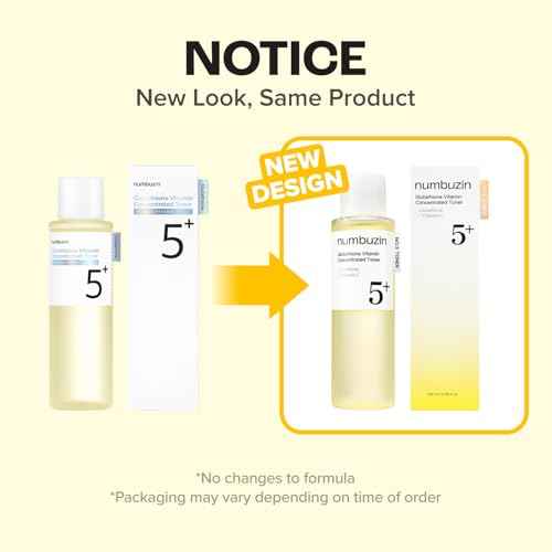 numbuzin No.5 Toner | Vitamin Boosting Essential Toner | First Step Skin Care | Improves Hyperpigmentation and Uneven Skin Tone | 6.76 fl. oz.
