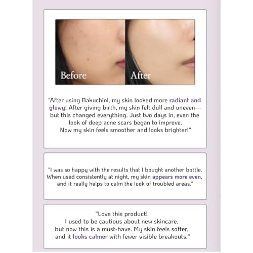Korean Bakuchiol Concentrate Mix 2 Drops In Any Step of Your Skin Care Routine Retinol Alternative Non GMO Vegan Certificate Safe Natural Botanical Antioxidant Cold Pressed 10000ppm 30ml
