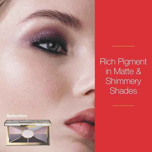 Mirabella Eye Love You Neutral Shimmer Eyeshadow Palette - Makeup Palette w/Ultra Pigmented Pressed Powders, Creamy Matte & Shimmer Cool Toned Eyeshadow Palette - Seduction